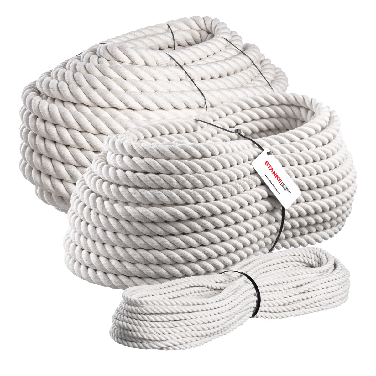 Seilwerk STANKE Corde de Jute fibres naturelles enroulées gréement la rambarde de sécurité 36mm 20m
